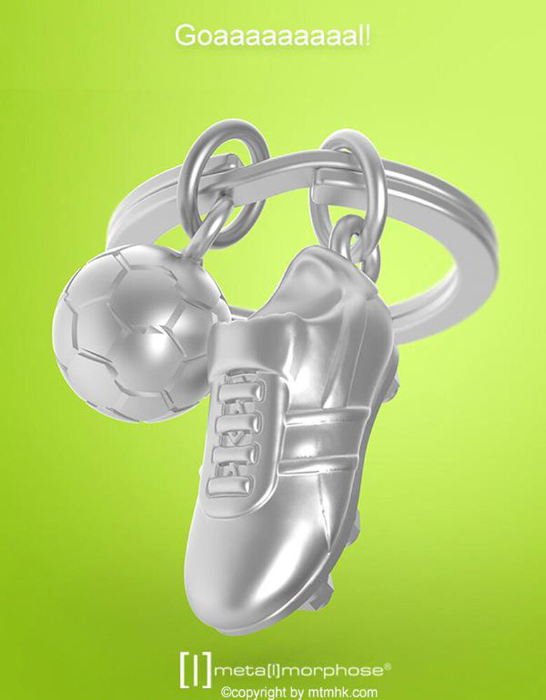 Metalmorphose Metalmorphose - sleutelhanger - voetbalschoen en bal Metalmorphose Metalmorphose - sleutelhanger - voetbalschoen en bal