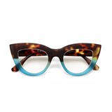 Okkia Okkia - leesbril Claudia - big cat eye - havana blue Okkia Okkia - leesbril Claudia - big cat eye - havana blue