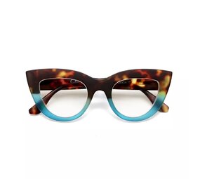 Okkia Okkia - leesbril Claudia - big cat eye - havana blue Okkia Okkia - leesbril Claudia - big cat eye - havana blue