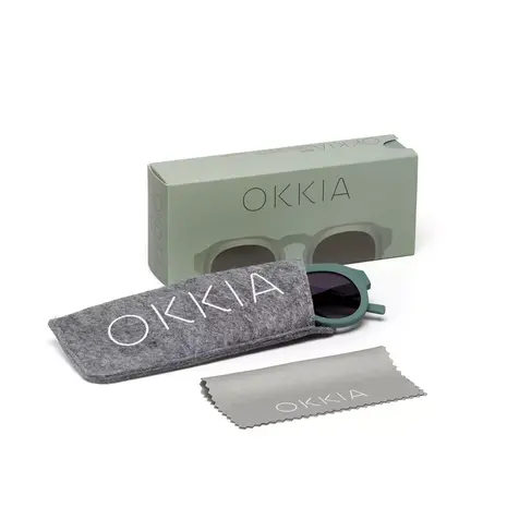 Okkia Okkia - zonnebril zeno - rond - green sage