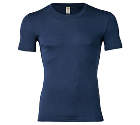 Engel Natur Engel Natur - wollen shirt heren korte mouw - navy blue Engel Natur Engel Natur - wollen shirt heren korte mouw - navy blue