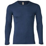Engel Natur Engel Natur - wollen shirt heren lange mouw - navy blue Engel Natur Engel Natur - wollen shirt heren lange mouw - navy blue