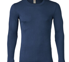 Engel Natur Engel Natur - wollen shirt heren lange mouw - navy blue