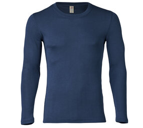 Engel Natur Engel Natur - wollen shirt heren lange mouw - navy blue Engel Natur Engel Natur - wollen shirt heren lange mouw - navy blue