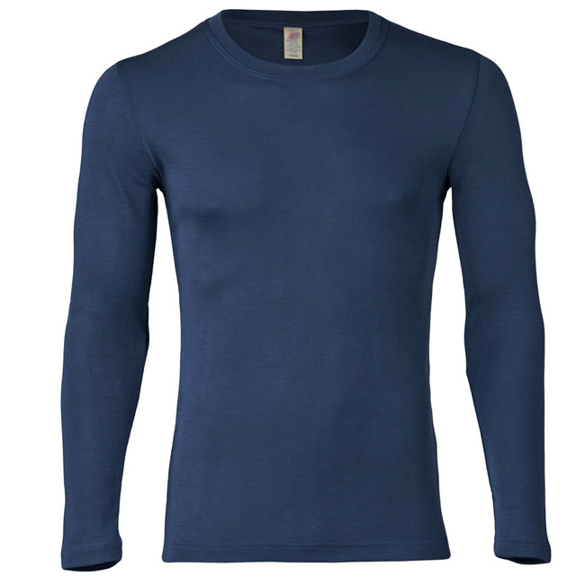 ENGEL NATUR Wollen jas vest heren wolfleece KOBALT