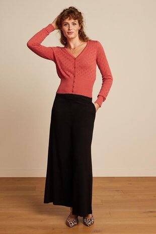 King Louie King Louie - border palazzo cropped broek milano crepe - zwart