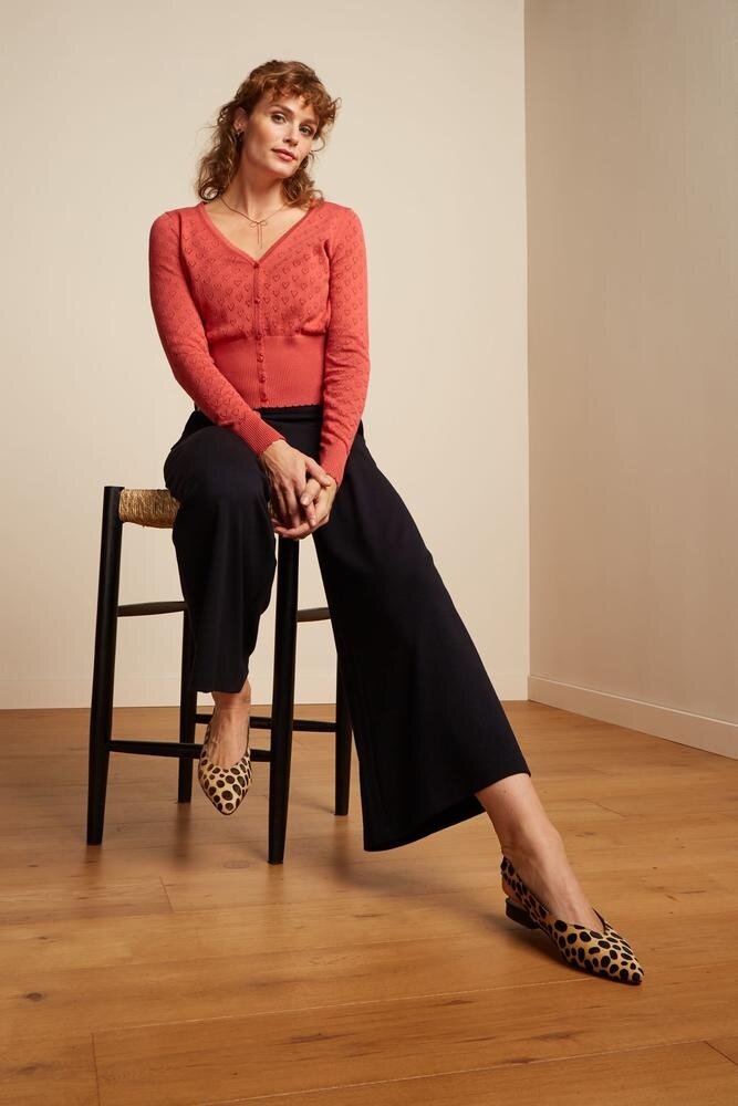 King Louie King Louie - border palazzo cropped broek milano crepe - zwart