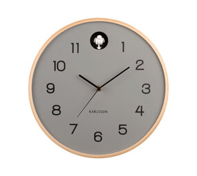 Karlsson Karlsson - wandklok - natural cuckoo - mouse grey Karlsson Karlsson - wandklok - natural cuckoo - mouse grey