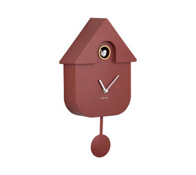 Karlsson Karlsson - wandklok - modern cuckoo - red ochre