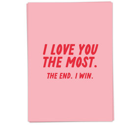Kaart Blanche Kaart blanche - wenskaart - love you the most Kaart Blanche Kaart blanche - wenskaart - love you the most