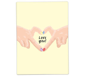 Kaart Blanche Kaart blanche - wenskaart - gen Z love