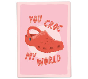 Kaart Blanche Kaart blanche - wenskaart - croc my world