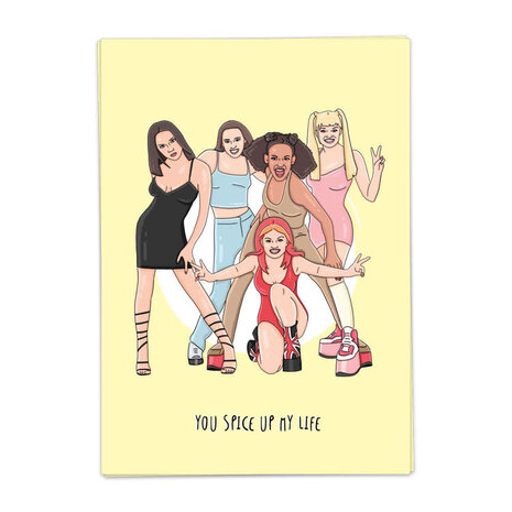 Kaart Blanche Kaart blanche - wenskaart - you spice up my life