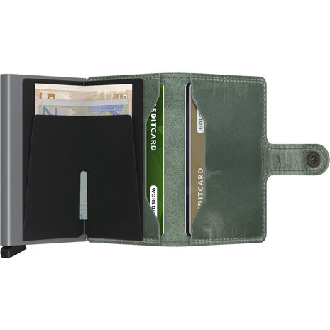 Secrid Secrid - miniwallet vintage - saliegroen Secrid Secrid - miniwallet vintage - saliegroen