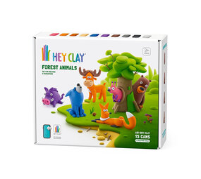 Hey Clay Hey Clay - boetseerklei - bosdieren (15 potjes)