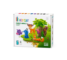 Hey Clay Hey Clay - boetseerklei - bosdieren (15 potjes) Hey Clay Hey Clay - boetseerklei - bosdieren (15 potjes)
