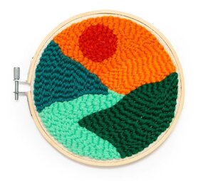 Kikkerland Kikkerland - punch needle kit - landschap Kikkerland Kikkerland - punch needle kit - landschap