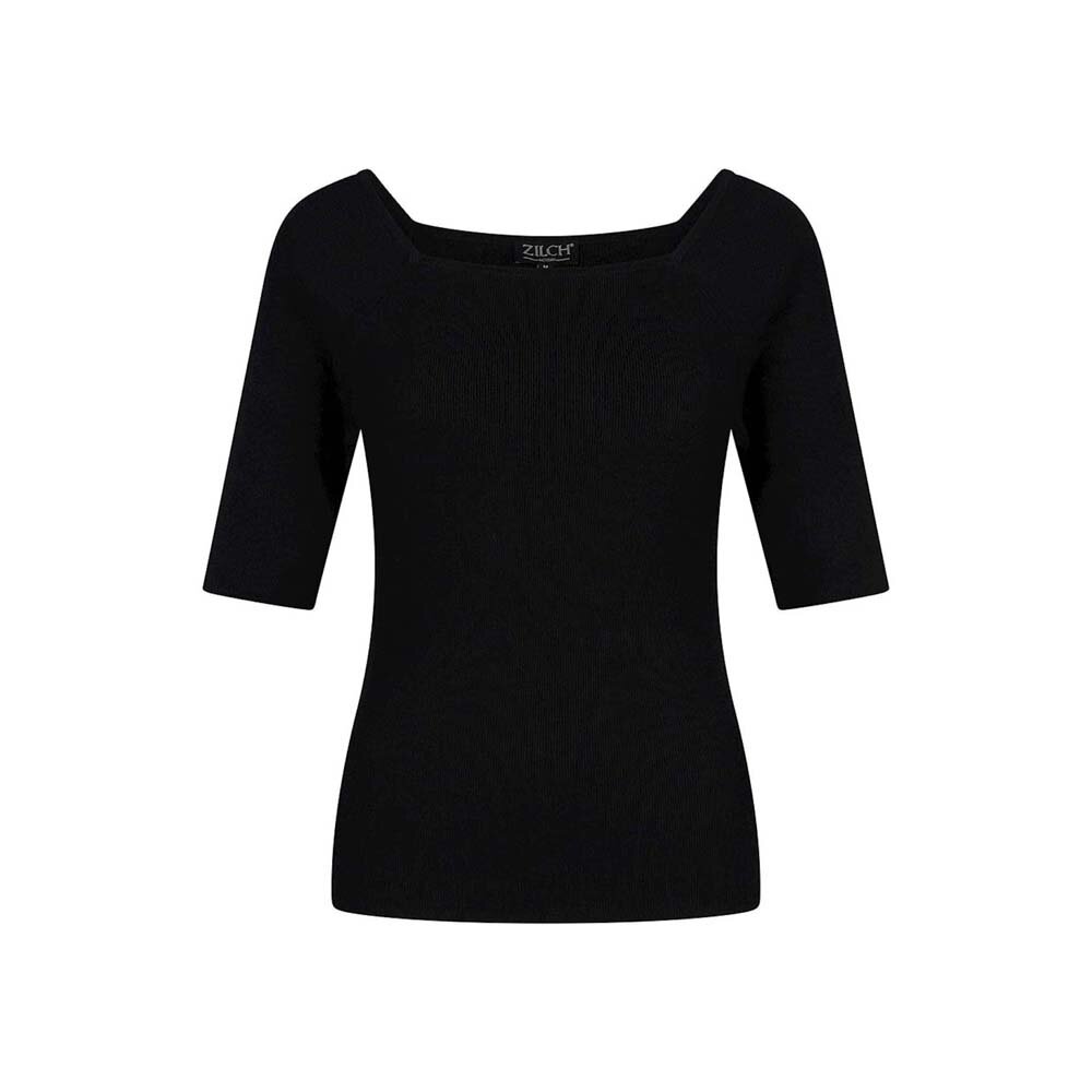 Zilch Zilch - bamboo top met vierkante hals - zwart Zilch Zilch - bamboo top met vierkante hals - zwart