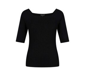 Zilch Zilch - bamboo top square neck - black