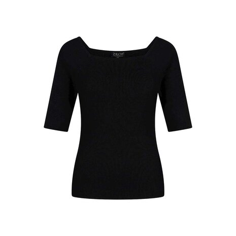 Zilch Zilch - bamboo top met vierkante hals - zwart Zilch Zilch - bamboo top met vierkante hals - zwart