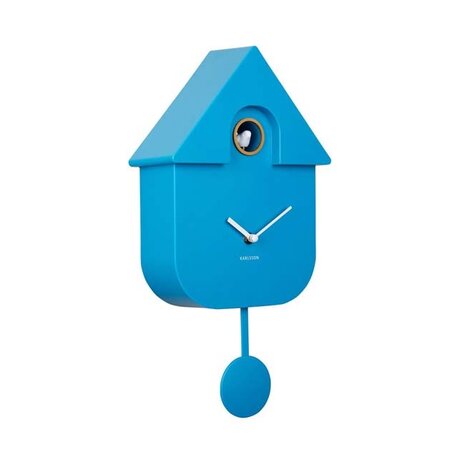 Karlsson Karlsson - wandklok - modern cuckoo - helderblauw Karlsson Karlsson - wandklok - modern cuckoo - helderblauw
