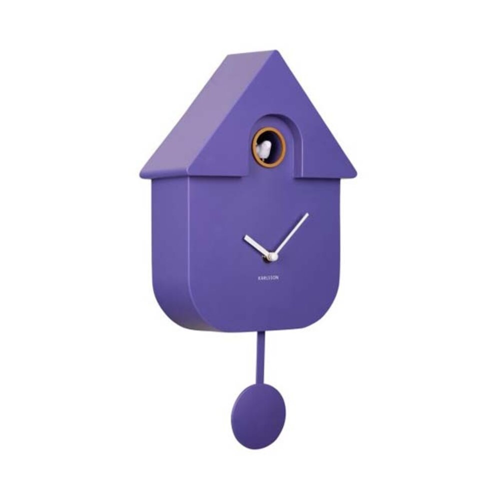 Karlsson Karlsson - wandklok - modern cuckoo - helderpaars Karlsson Karlsson - wandklok - modern cuckoo - helderpaars