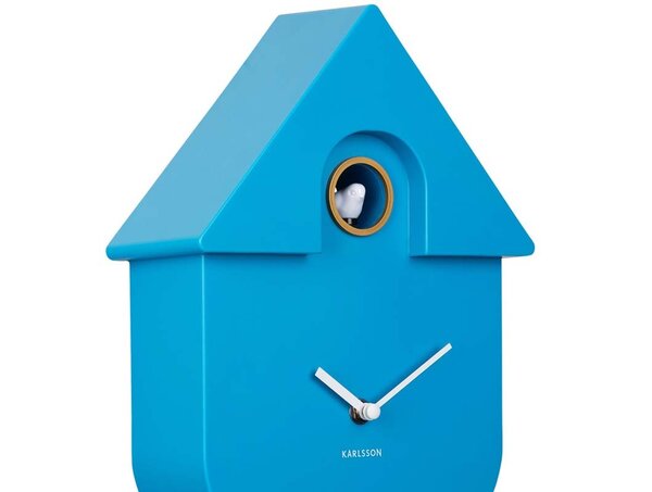 Karlsson Karlsson - wandklok - modern cuckoo - helderblauw Karlsson Karlsson - wandklok - modern cuckoo - helderblauw