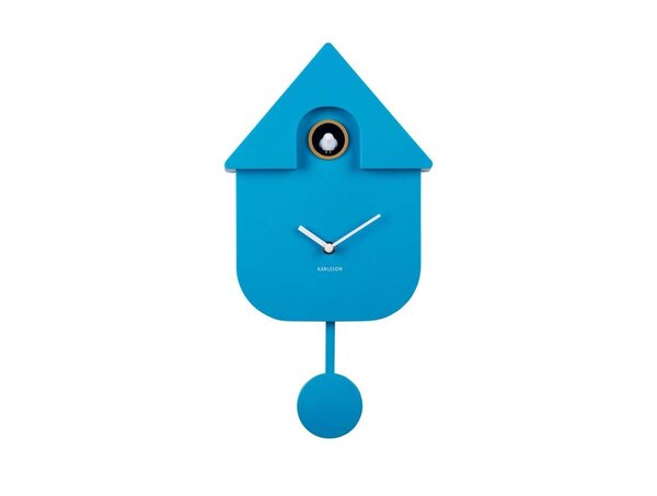 Karlsson Karlsson - wandklok - modern cuckoo - helderblauw Karlsson Karlsson - wandklok - modern cuckoo - helderblauw