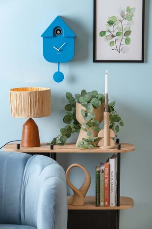 Karlsson Karlsson - wandklok - modern cuckoo - helderblauw Karlsson Karlsson - wandklok - modern cuckoo - helderblauw