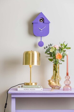 Karlsson Karlsson - wandklok - modern cuckoo - helderpaars Karlsson Karlsson - wandklok - modern cuckoo - helderpaars