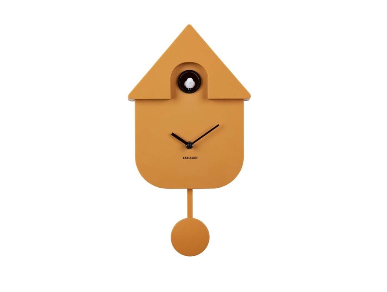 Karlsson Karlsson - wandklok - modern cuckoo - okergeel Karlsson Karlsson - wandklok - modern cuckoo - okergeel
