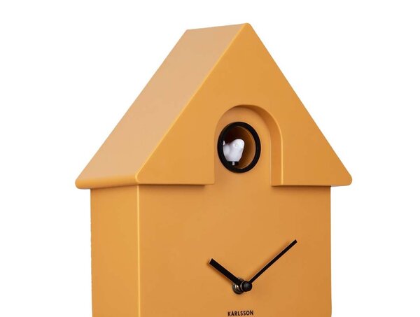 Karlsson Karlsson - wandklok - modern cuckoo - okergeel Karlsson Karlsson - wandklok - modern cuckoo - okergeel