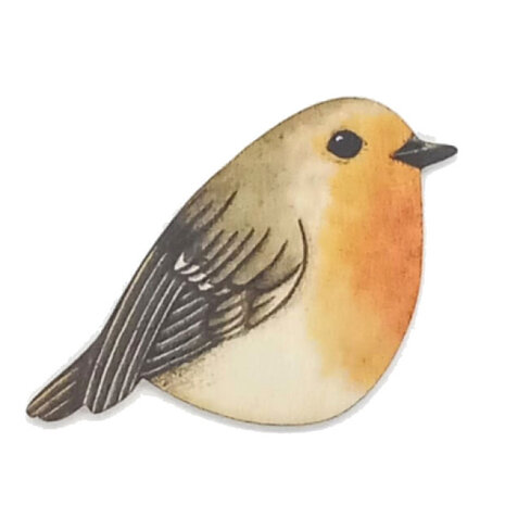 Ask a duck Ask a duck - magneet freeform - roodborstje Ask a duck Ask a duck - magneet freeform - roodborstje