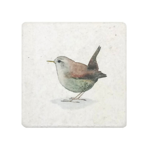 Ask a duck Ask a duck - tegel natuursteen - winterkoninkje Ask a duck Ask a duck - tegel natuursteen - winterkoninkje