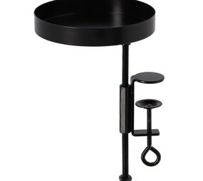 Esschert design Esschert Design - ronde vensterbank klem small - zwart