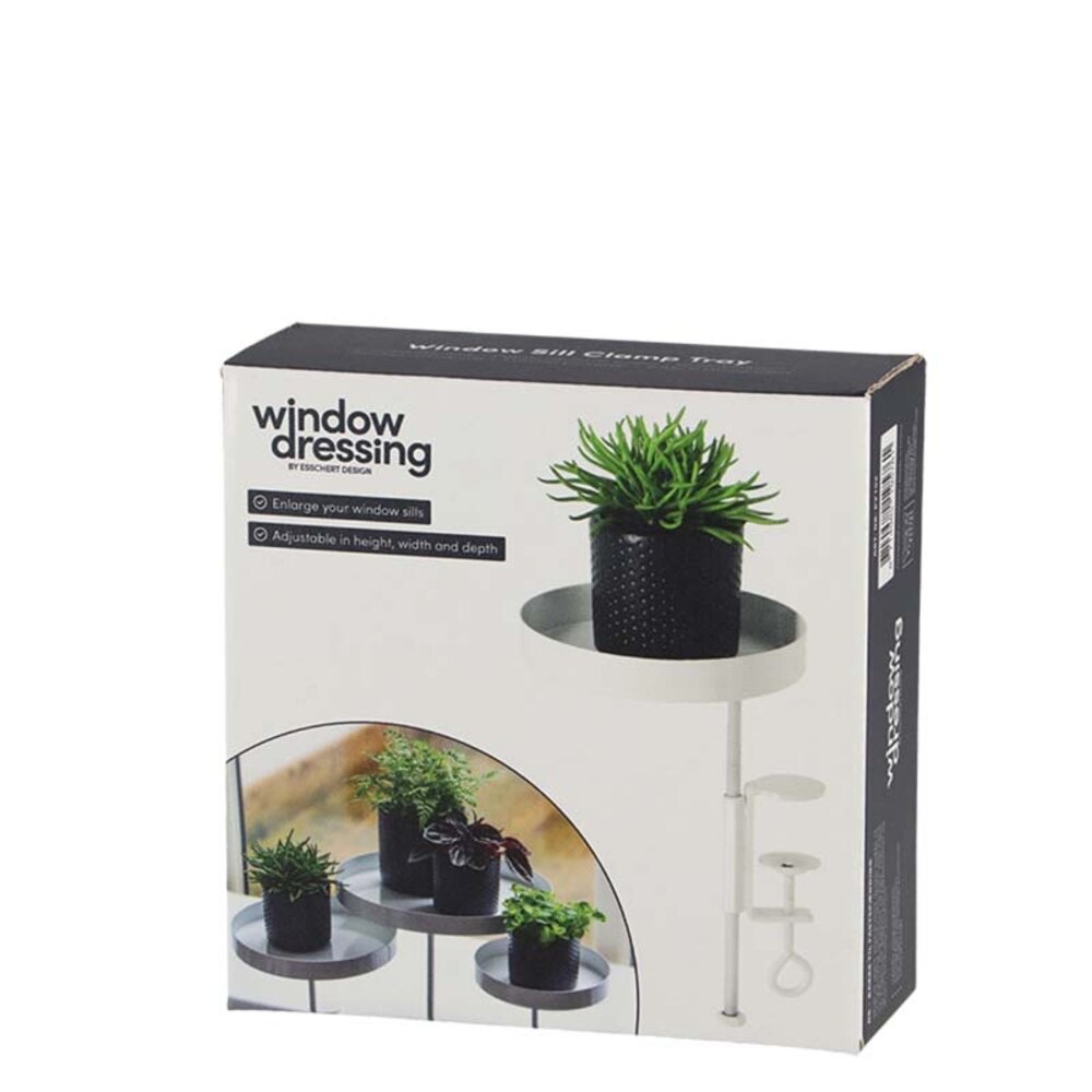 Esschert design Esschert Design - ronde vensterbank klem klein - wit Esschert design Esschert Design - ronde vensterbank klem klein - wit