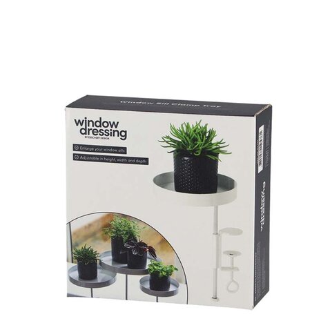 Esschert design Esschert Design - ronde vensterbank klem klein - wit Esschert design Esschert Design - ronde vensterbank klem klein - wit