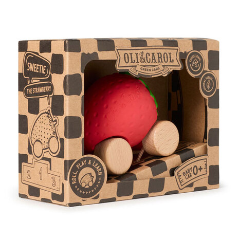 Oli & Carol Oli & Carol - green car - sweetie de aardbeiauto Oli & Carol Oli & Carol - green car - sweetie de aardbeiauto