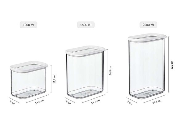 Mepal Mepal - bewaardoos modula 2000 ml - wit Mepal Mepal - bewaardoos modula 2000 ml - wit