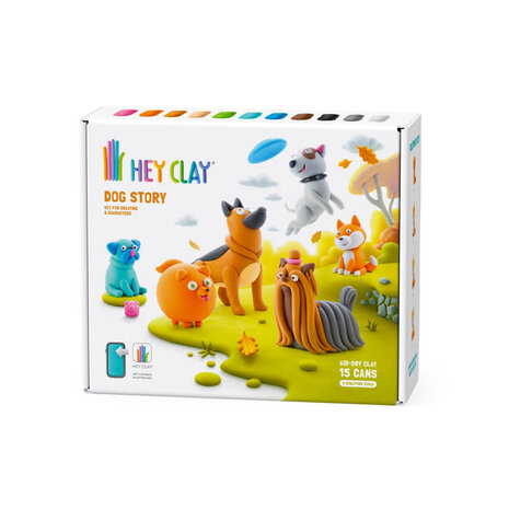 Hey Clay Hey Clay - boetseerklei - honden vriendjes (15 potjes) Hey Clay Hey Clay - boetseerklei - honden vriendjes (15 potjes)