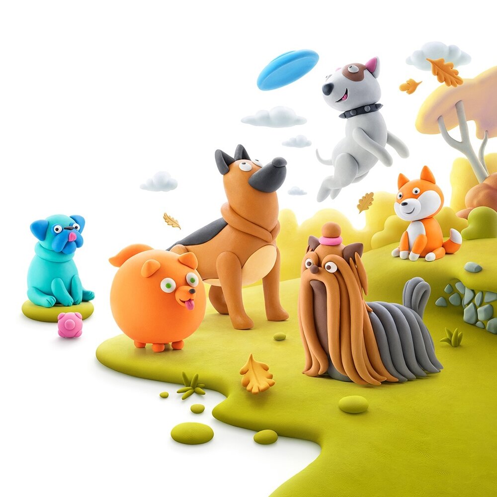 Hey Clay Hey Clay - boetseerklei - honden vriendjes (15 potjes) Hey Clay Hey Clay - boetseerklei - honden vriendjes (15 potjes)