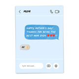 Kaart Blanche Kaart blanche - wenskaart - mother's day text