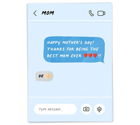 Kaart Blanche Kaart blanche - wenskaart - mother's day text