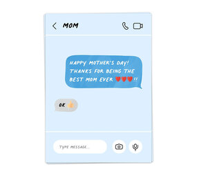 Kaart Blanche Kaart blanche - wenskaart - mother's day text Kaart Blanche Kaart blanche - wenskaart - mother's day text