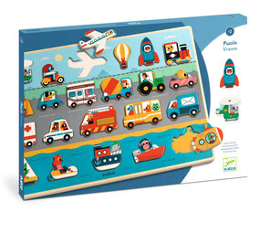 Djeco Djeco - grote houten puzzel - vroom