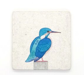 Ask a duck Ask a duck - tegel natuursteen - ijsvogel Ask a duck Ask a duck - tegel natuursteen - ijsvogel