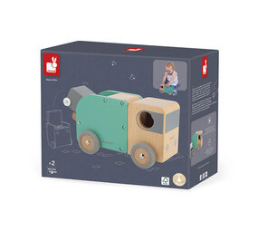 Janod Janod - bolid houten auto - vuilniswagen Janod Janod - bolid houten auto - vuilniswagen
