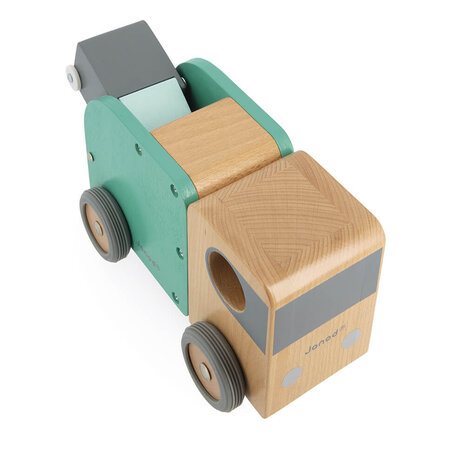 Janod Janod - bolid houten auto - vuilniswagen Janod Janod - bolid houten auto - vuilniswagen