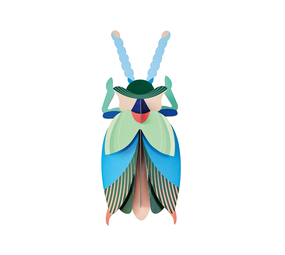 Studio Roof Studio Roof - muurdecoratie - emerald beetle Studio Roof Studio Roof - muurdecoratie - emerald beetle