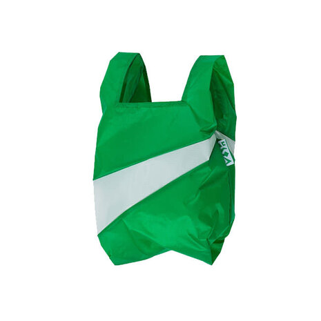 Susan Bijl Susan Bijl - the new shopping bag medium - groen & lichtgrijs